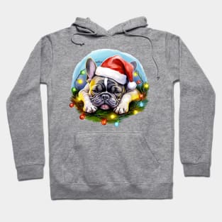 Lazy French Bulldog at Christmas Hoodie